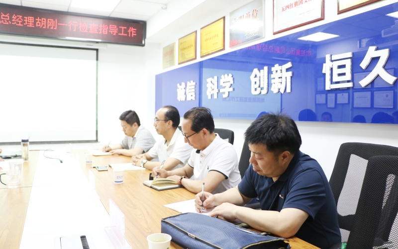 集团公司副总经理胡刚到监理公司调研