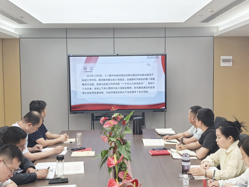 监理公司党支部书记陈明伟作深入贯彻中央八...